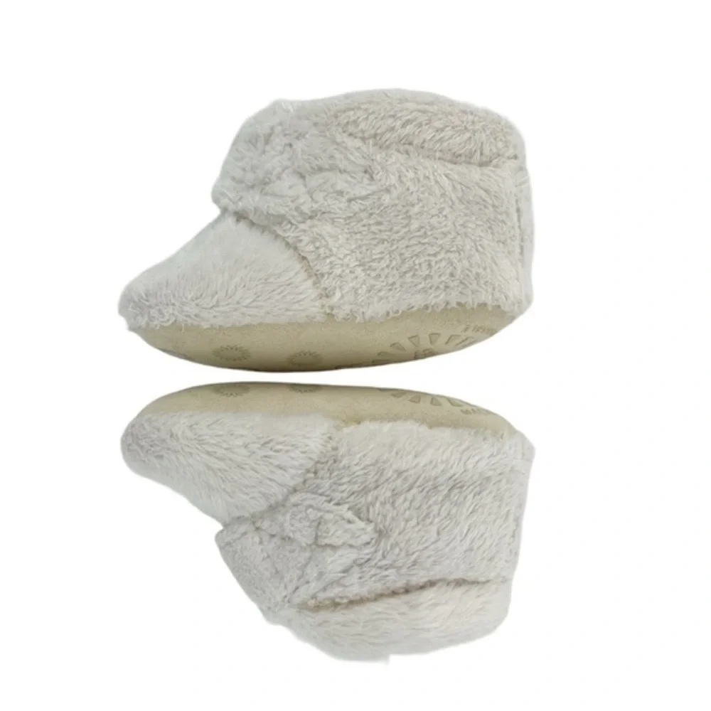 UGG Bixbee Vanilla Cream Curly Fleece Infant Baby Bootie Slipper Crib Shoe